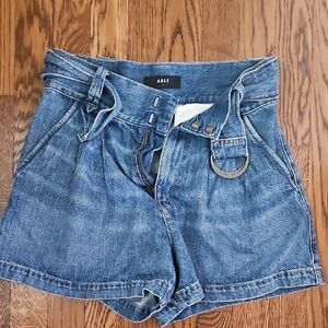 Able Women's High Waist Blue Denim Shorts